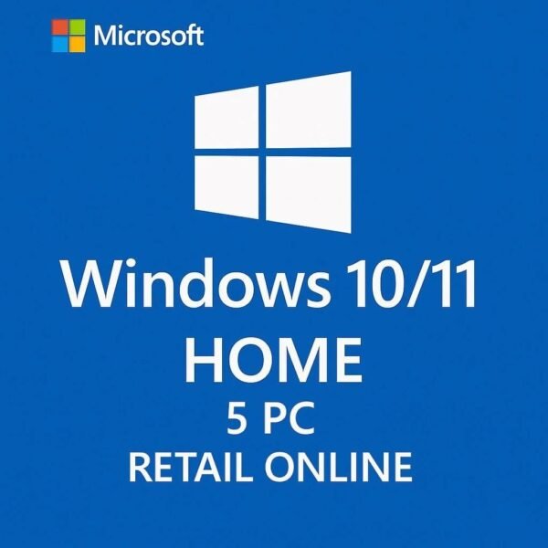 Windows 10/11 Home - 5 PCs - Retail Online