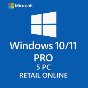 Windows 10/11 Pro - 5 PCs - Retail Online